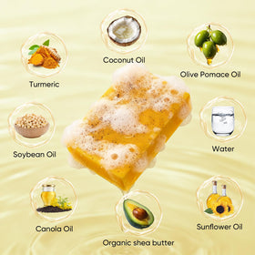 DLWUEN soap close-up texture reveals creamy, smooth moisturizing oils
