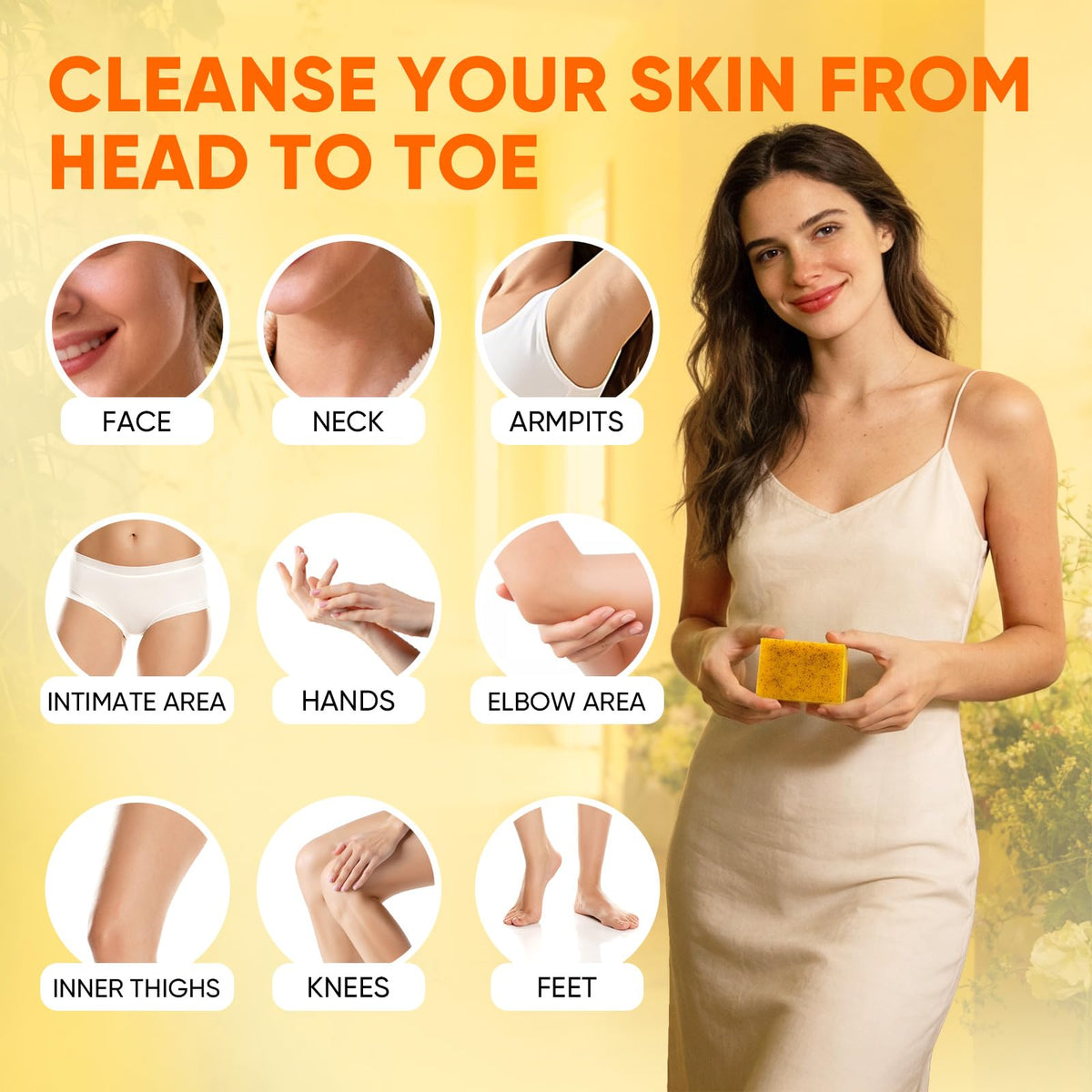 DLWUEN soap creating foam in hand for effective gentle cleansing
