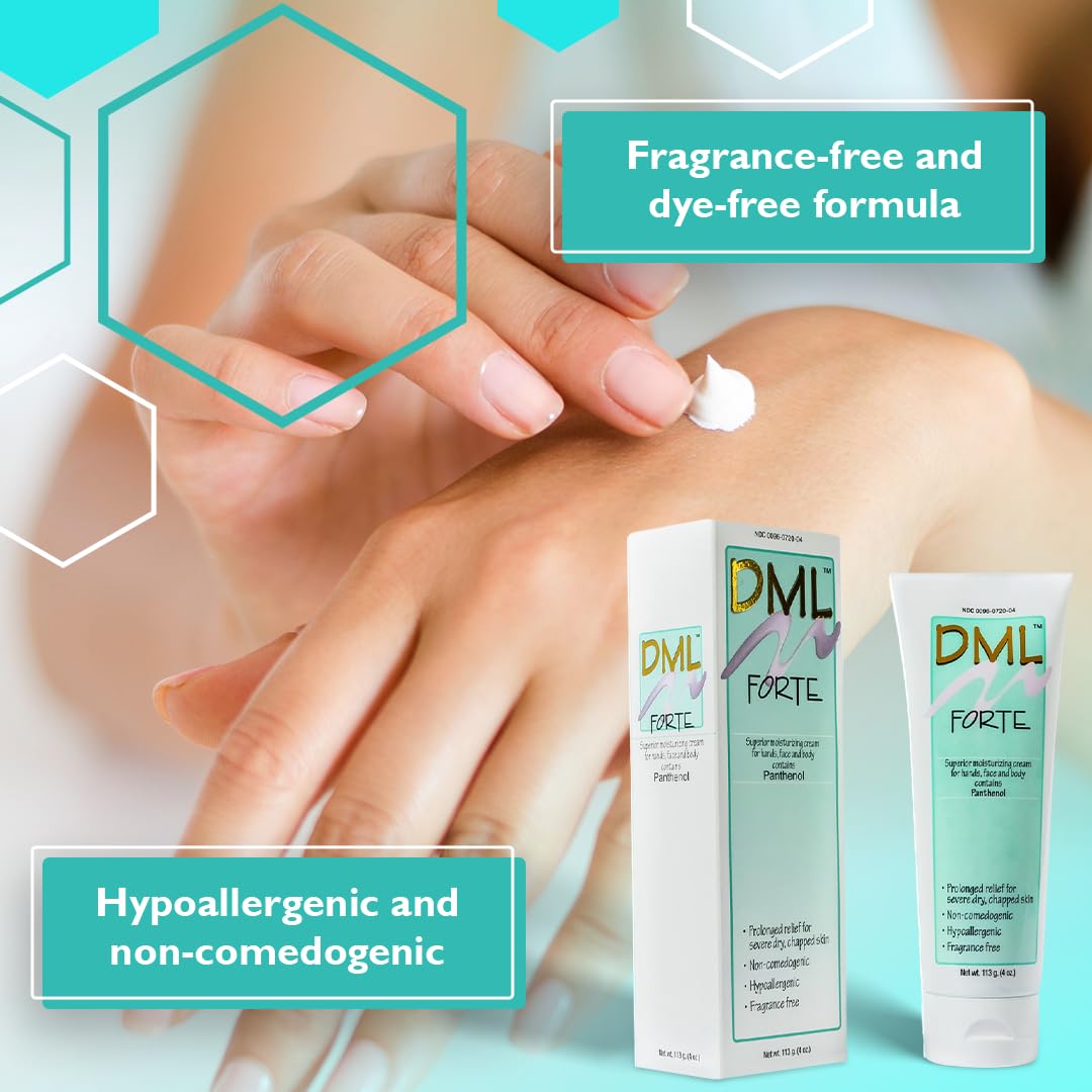 DML cream being applied to hands to restore softness and repair cracks