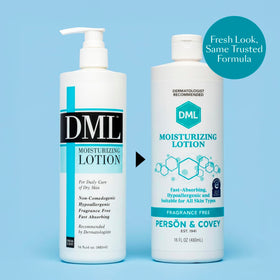 DML side label close-up highlighting ingredient and hypoallergenic benefits