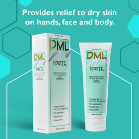 DML label and ingredients view highlighting fragrance-free, hypoallergenic benefits
