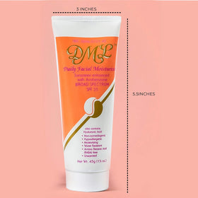 DML tube beside coin showing compact 1.5 oz size benefit
