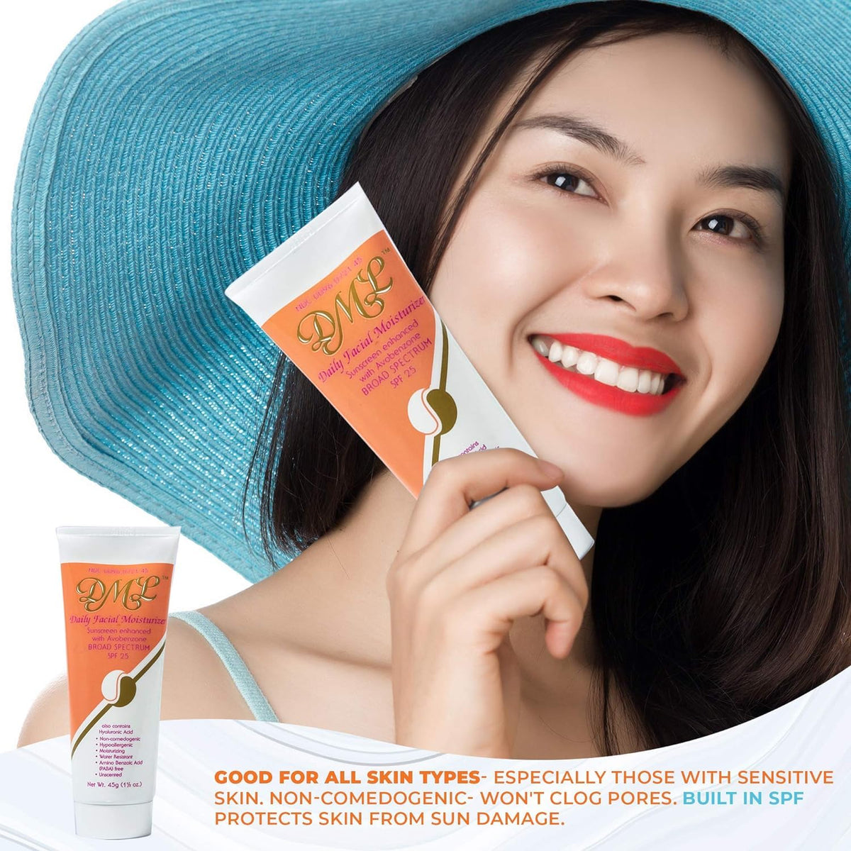 DML close-up of lotion texture highlighting fast absorption