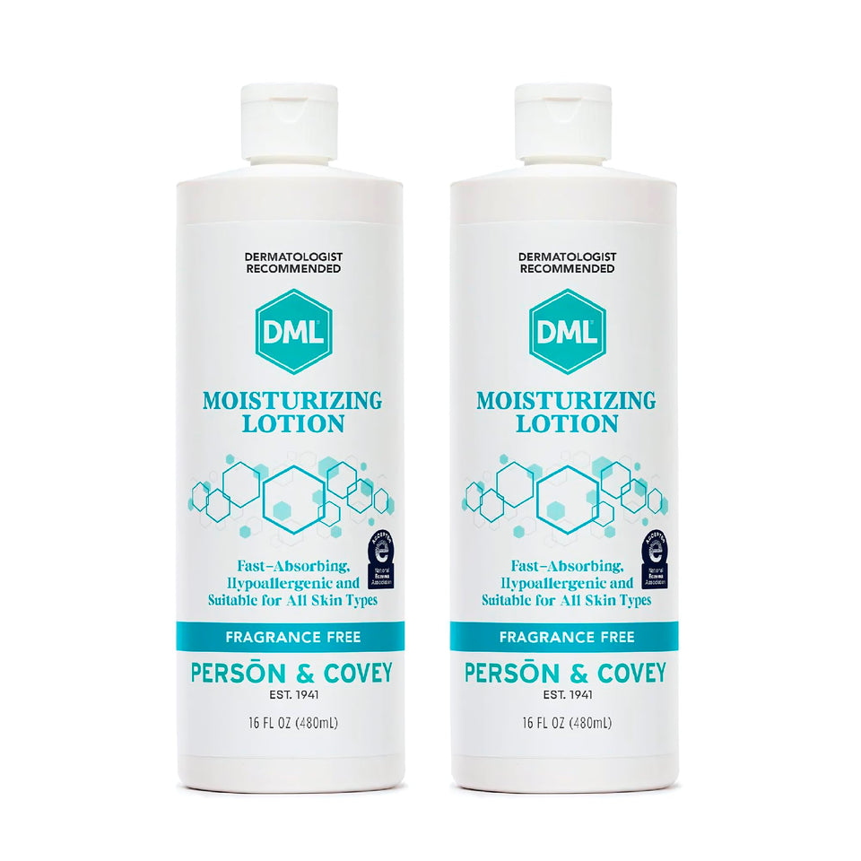 DML pump bottle front view showing clean packaging and easy dispensing benefit