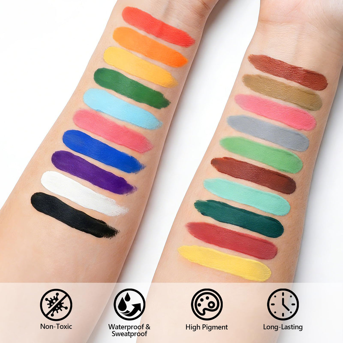 Dmsky display of 20 color range for team and creative looks