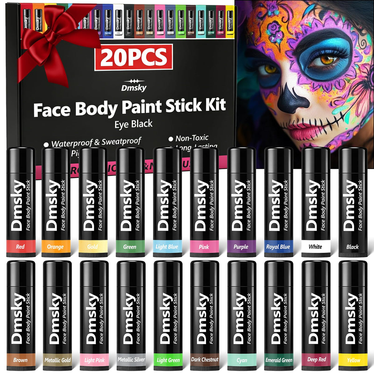 Dmsky front packaging showing full 20-pack and kit benefits