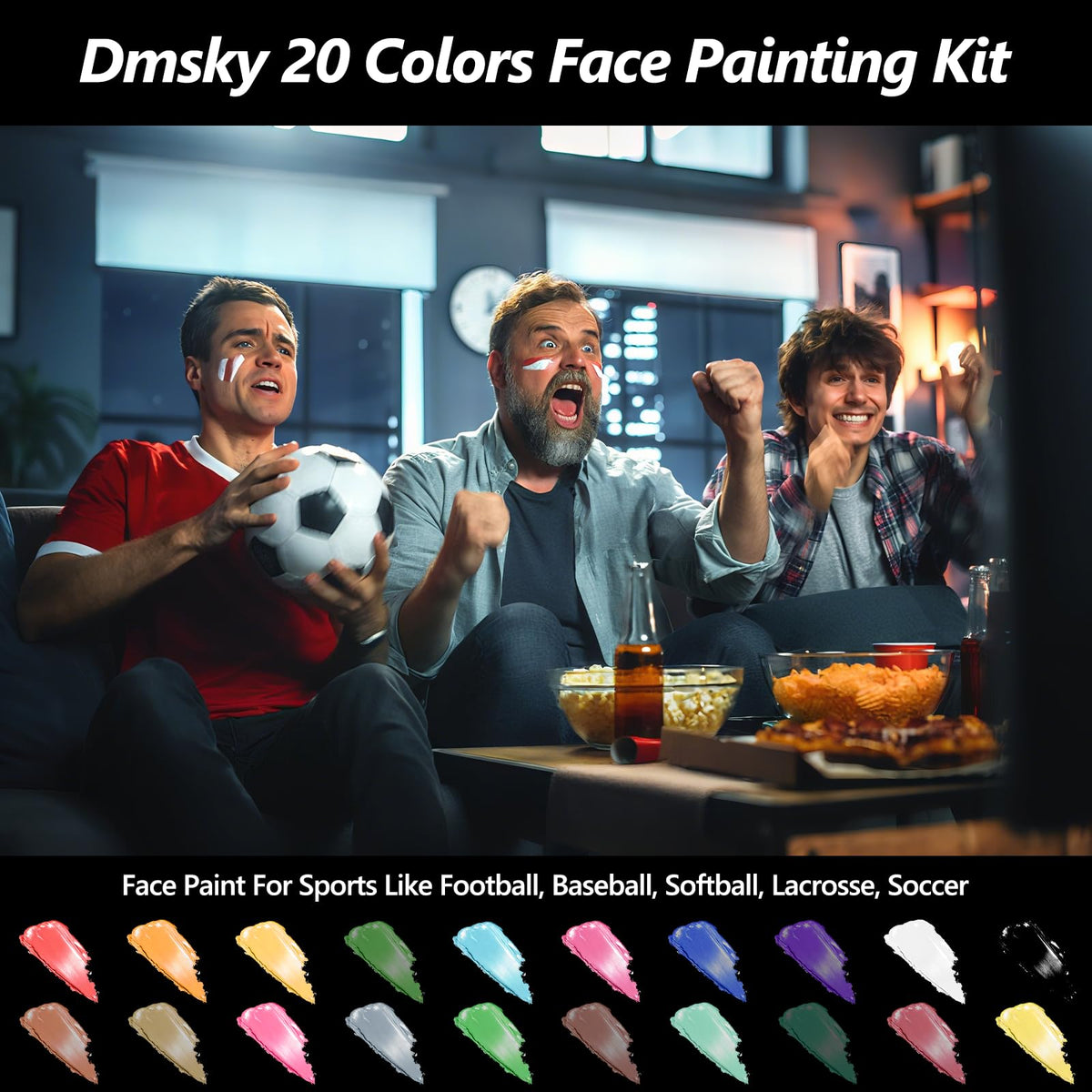 Dmsky used in stage makeup for bold, long-lasting color
