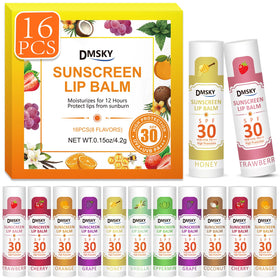 Dmsky front packaging showing 16 tubes and clear SPF protection