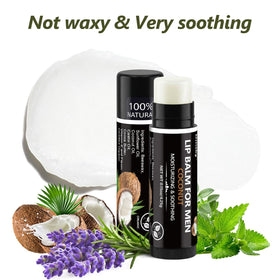 Open Dmsky tube revealing creamy beeswax texture for protective lip barrier