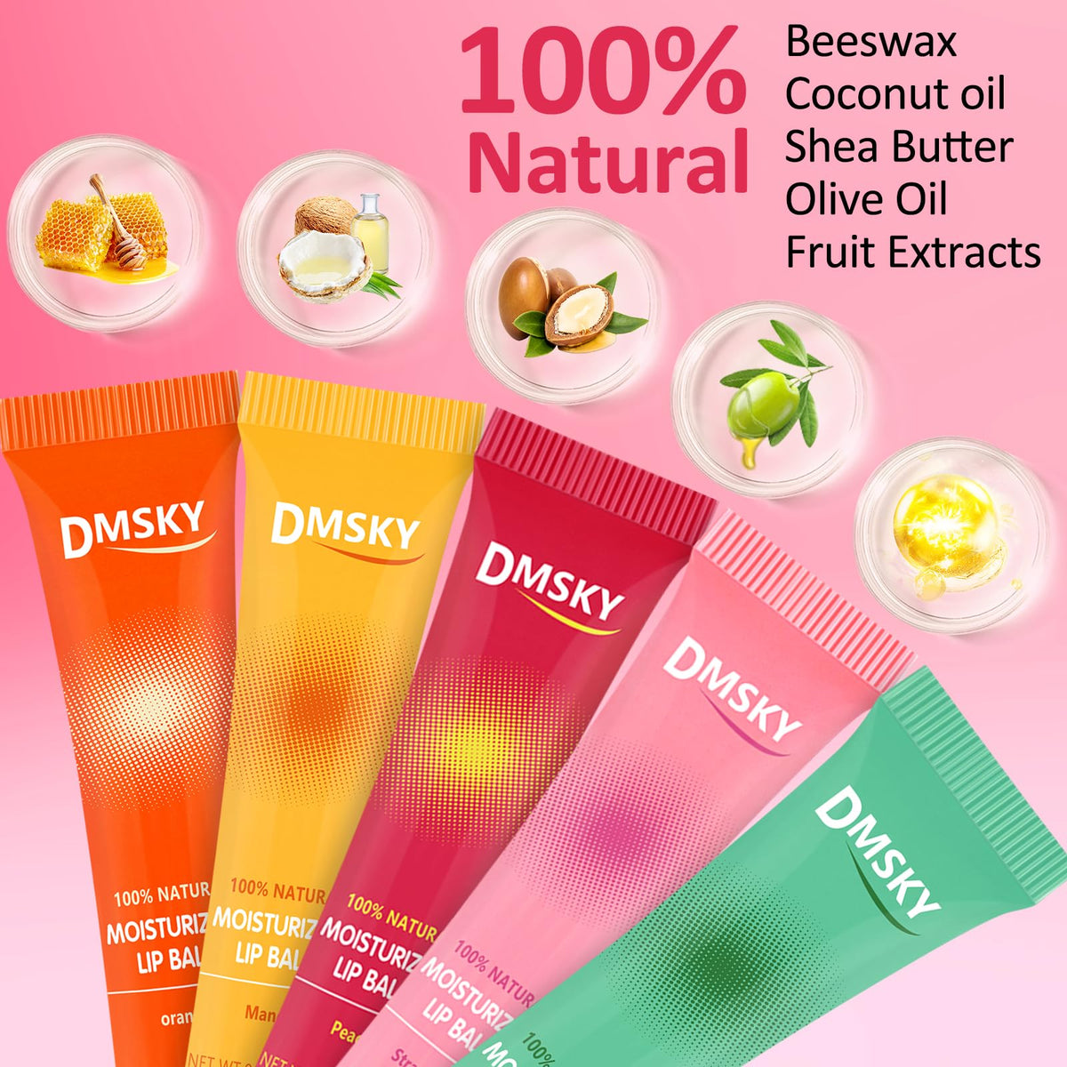 Dmsky glossy swatch texture showing high shine and moisturization