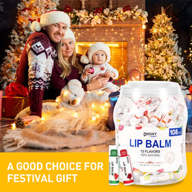 Dmsky lip balm in a travel pouch demonstrating portability and on-the-go care