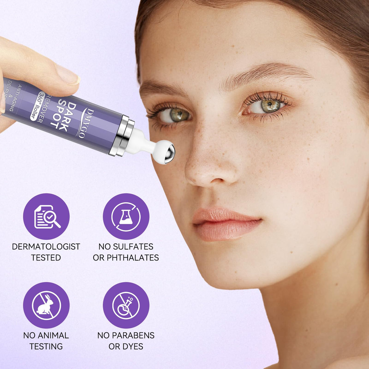 DMYGO serum texture glistening to show hyaluronic hydration and smooth finish