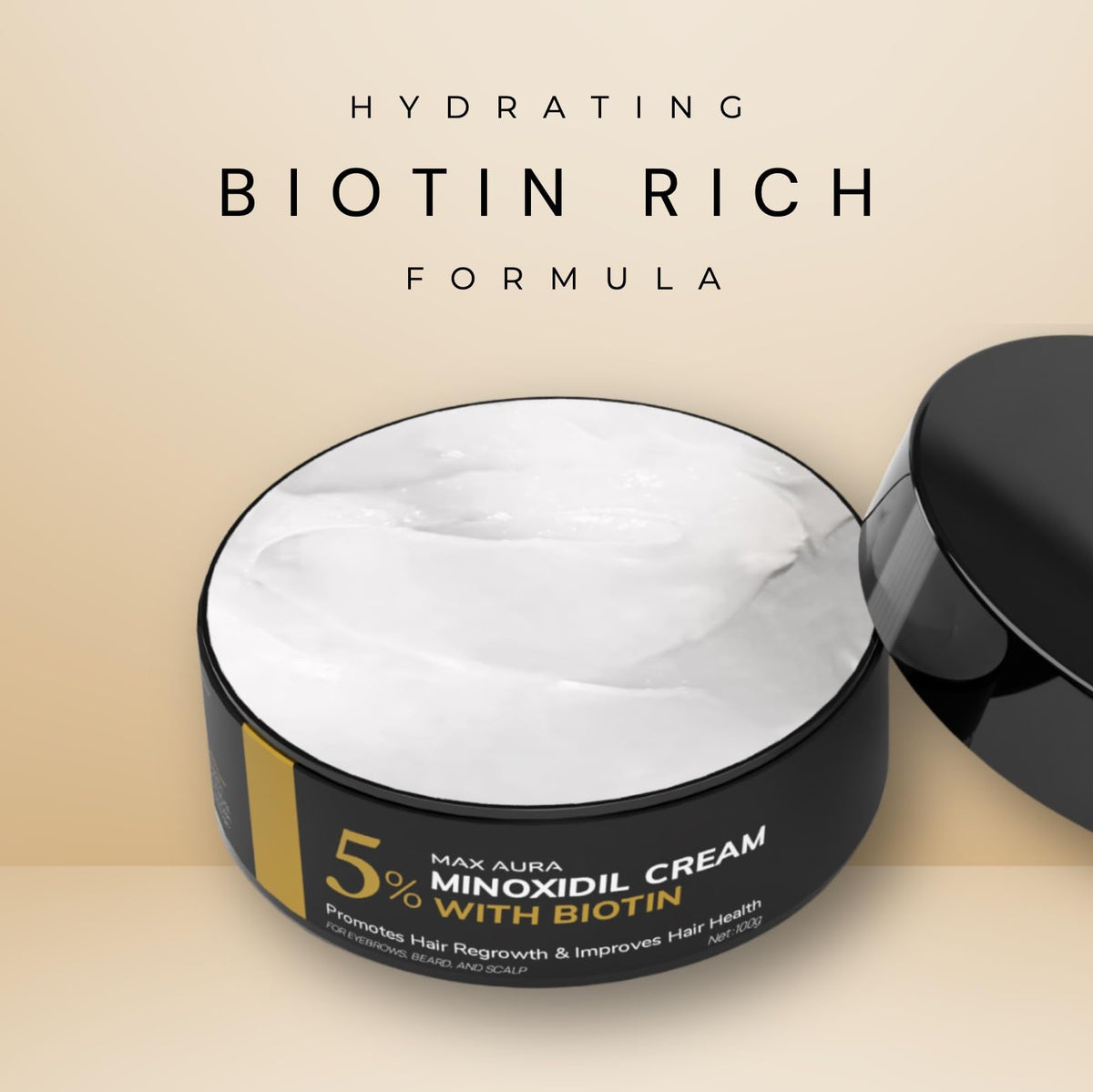DNKTNK MAX AURA cream absorbed into scalp showing fast-absorbing benefit