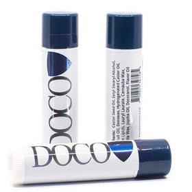 DOCO DocoShield front packaging showing three lip balm tubes for everyday hydration