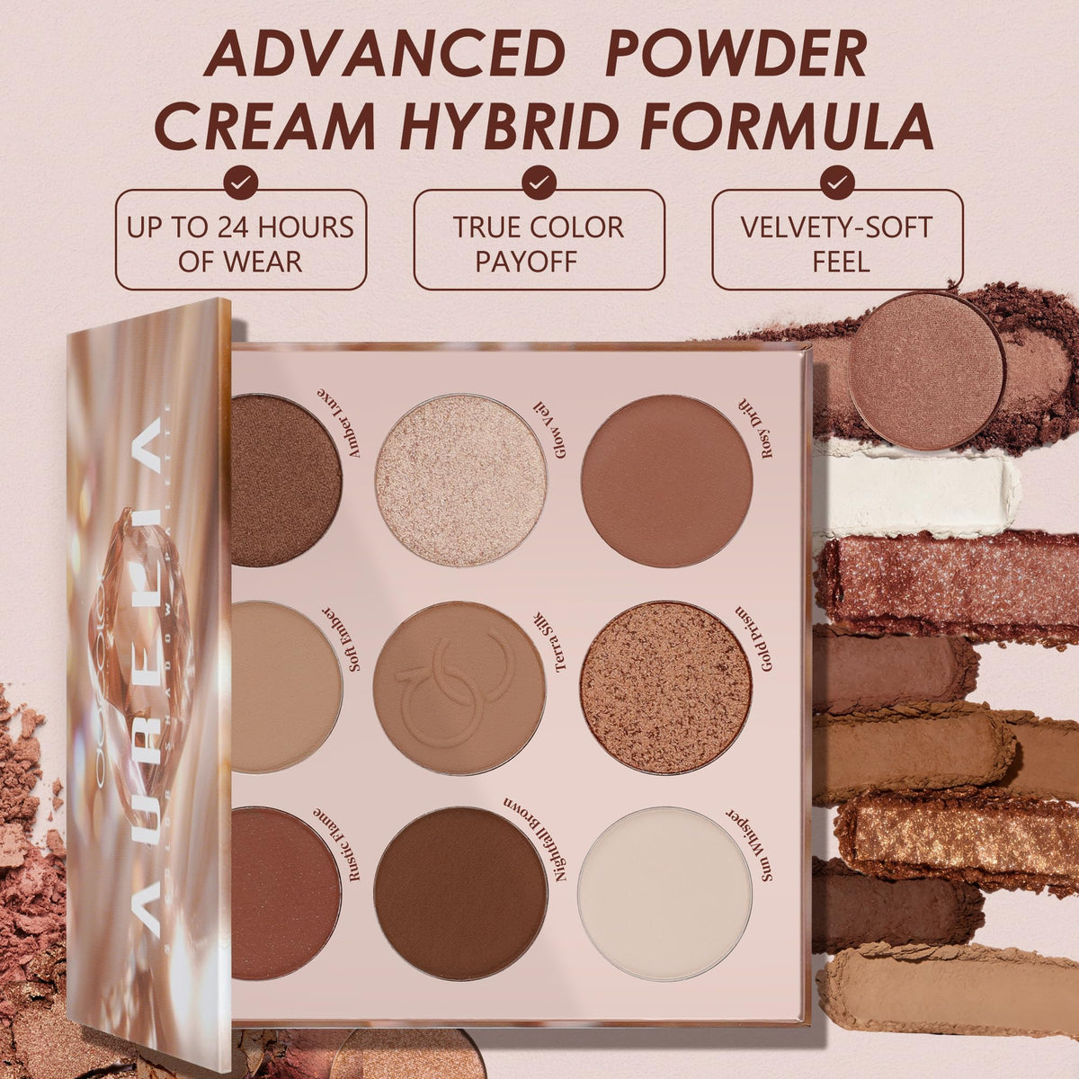 docolor open palette top-down view showing nine shades for complete eye looks
