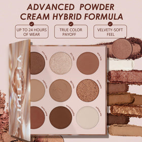 docolor open palette top-down view showing nine shades for complete eye looks