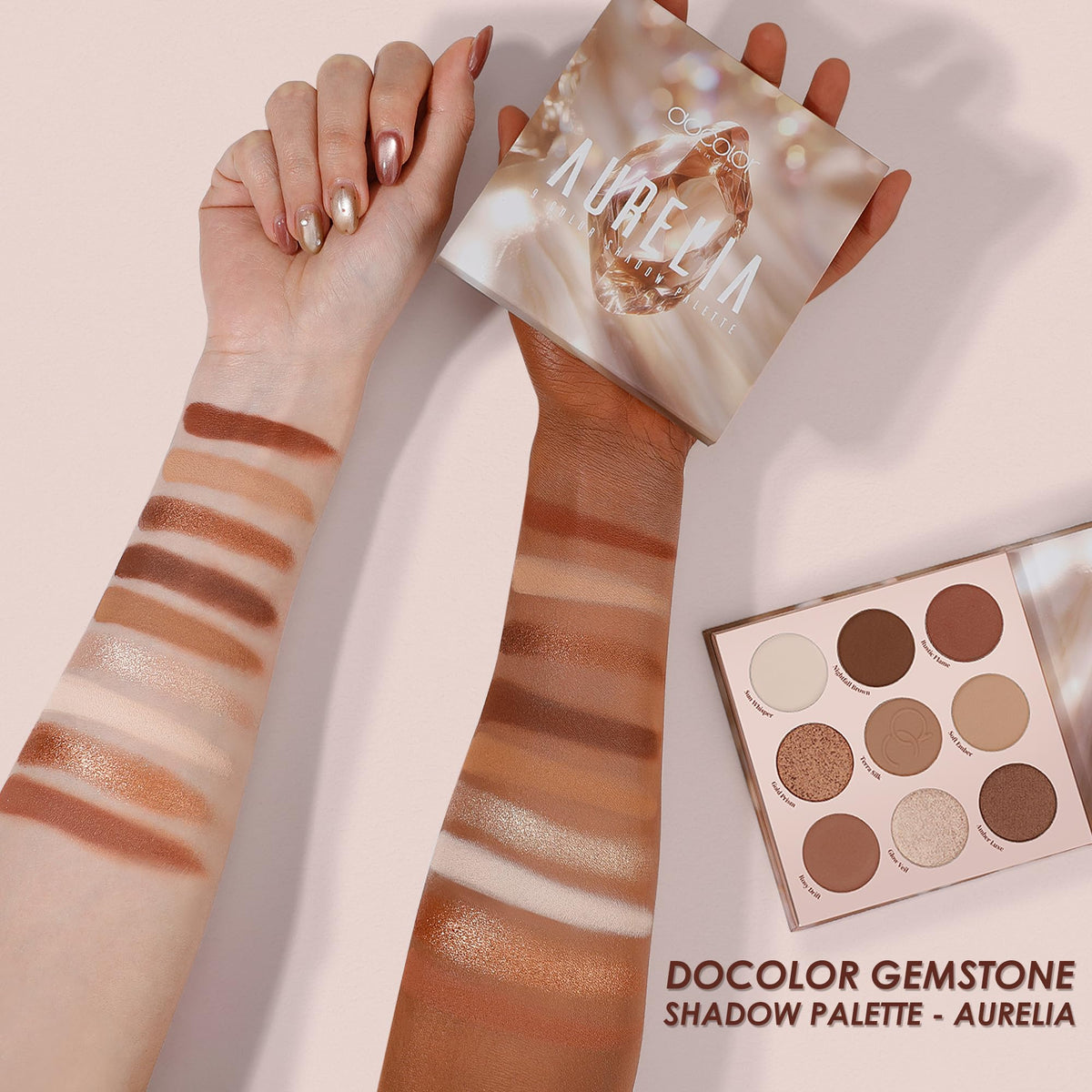 docolor close-up shimmer pan showing reflective finish for luminous lids