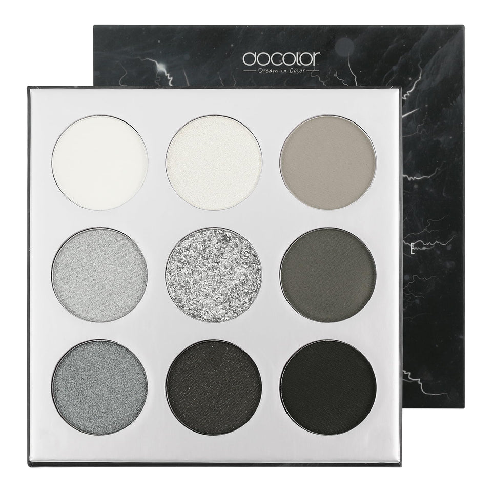 docolor palette front open showing nine shades for versatile looks