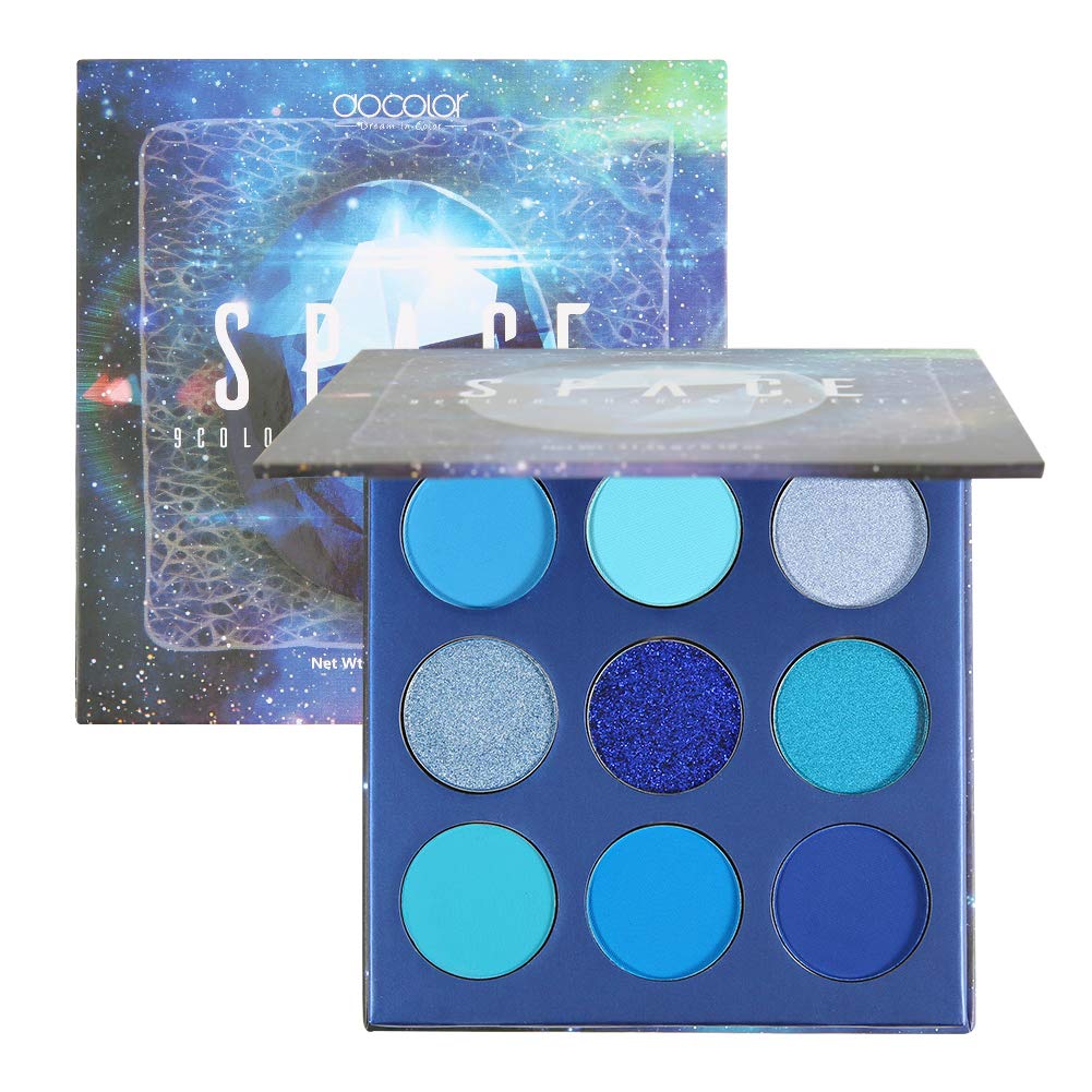 docolor palette front view showing nine blue gemstone shades for versatile looks