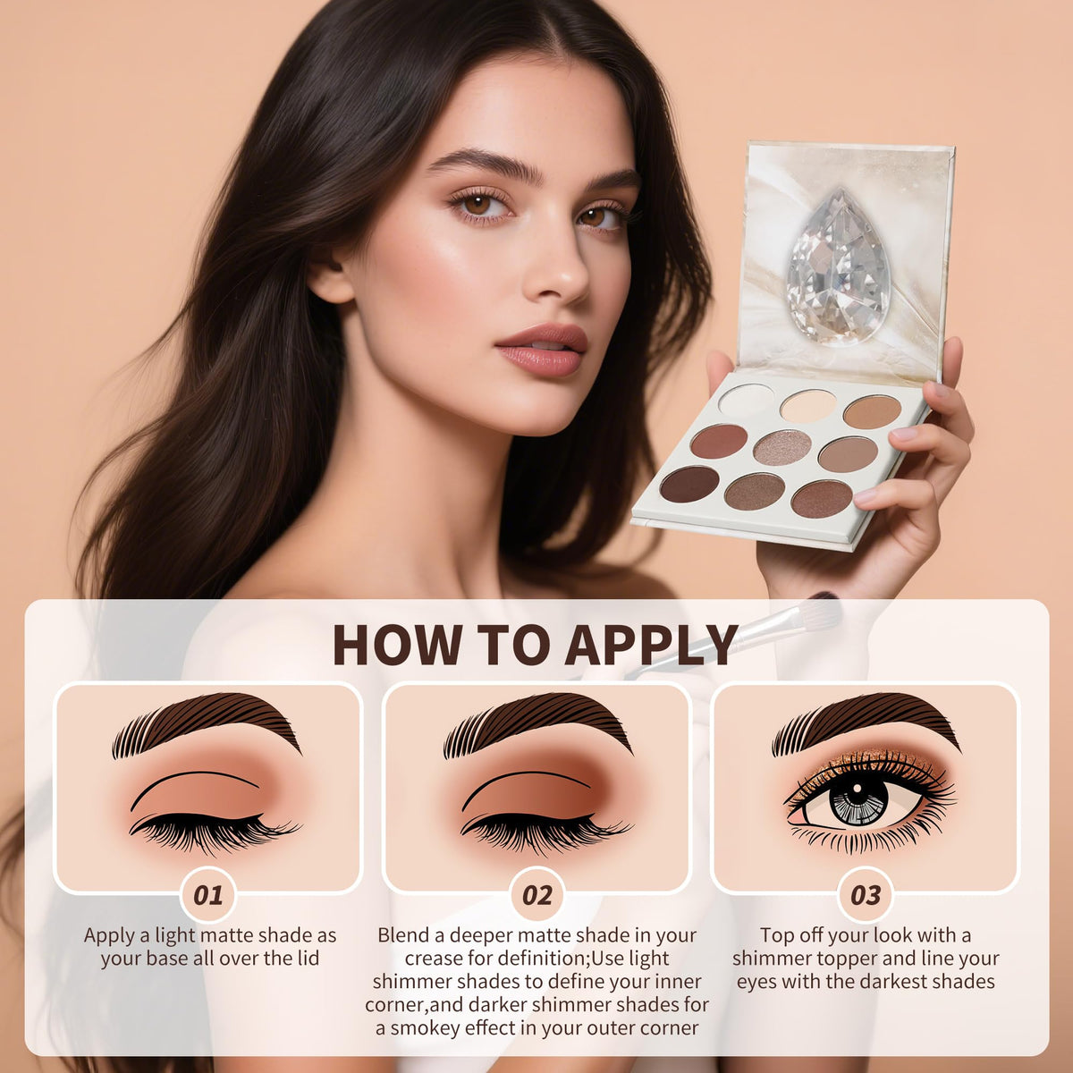 docolor used in evening makeup look showing dimensional, long-wearing glam