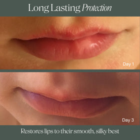 Doctor Rogers lip balm in hand showing compact size and pocket portability