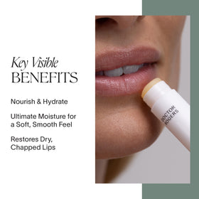 Doctor Rogers Restore lip balm with cap off revealing applicator for easy use