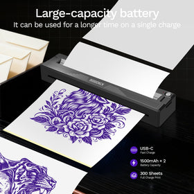 DODOXCX T18 included foldable thermal paper and transfer sheets for ready use benefit