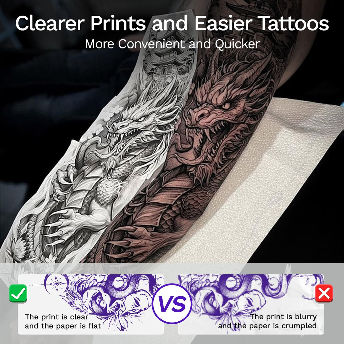 DODOXCX T18 printing a stencil in a tattoo studio for workflow speed benefit