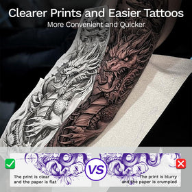 DODOXCX T18 printing a stencil in a tattoo studio for workflow speed benefit