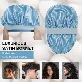 Doitory satin inner close-up showing smooth lining that prevents friction and hair breakage
