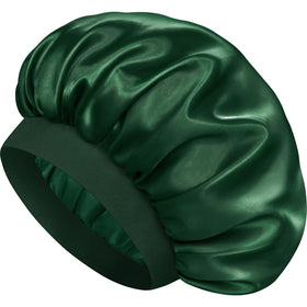 Doitory dark green bonnet front view showing full shape and secure fit
