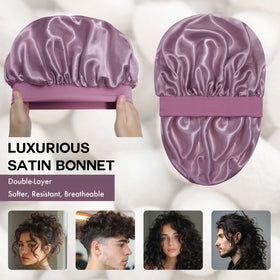 Doitory close-up of inner satin lining showcasing smooth texture for hair protection
