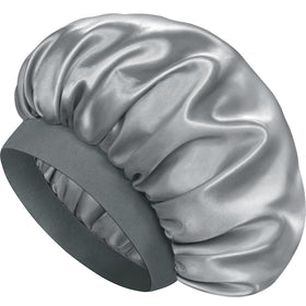 Doitory front view of silver bonnet showing full shape and protective coverage