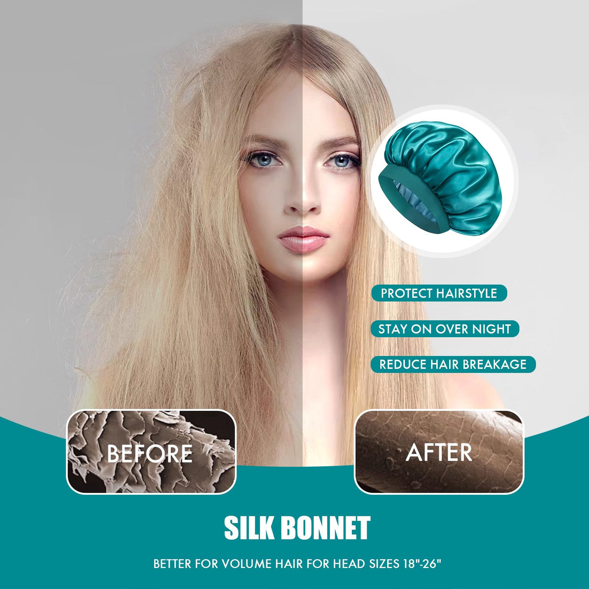 Doitory inside shot with hair volume showing roomy capacity and care
