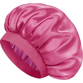Doitory hot pink bonnet front view showing style and vibrant color for fashionable protection