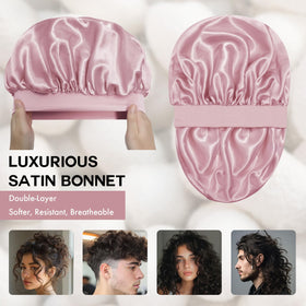 Doitory close-up of smooth satin inner lining that reduces friction and preserves shine