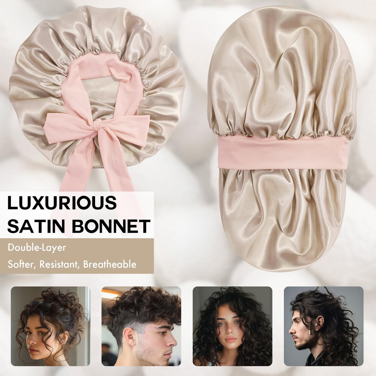 Doitory close-up of satin lining highlights smooth, low-friction surface