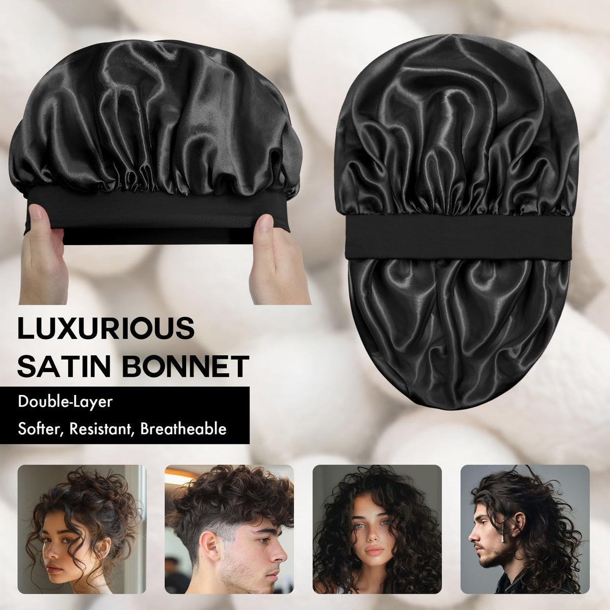 Doitory close-up of inner satin lining preserving moisture and reducing friction