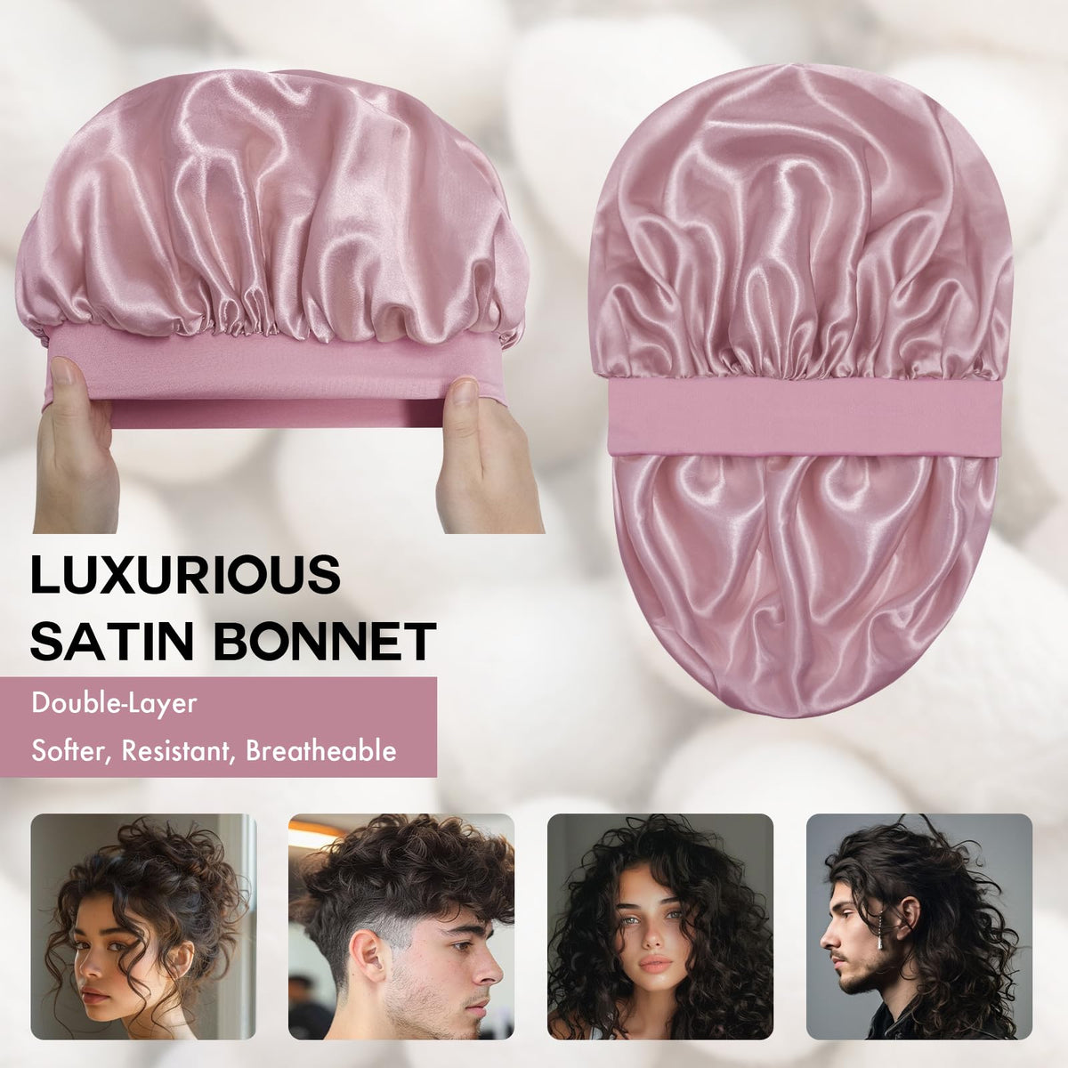 Doitory satin inner lining close-up protecting hair moisture