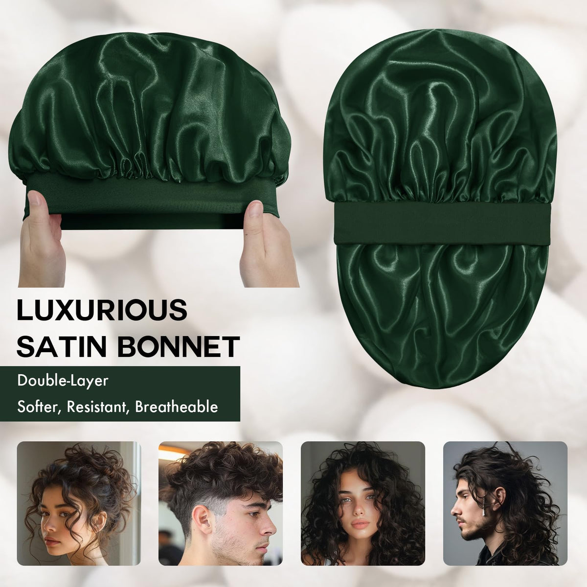 Doitory satin inner close-up highlighting smooth texture and hair protection