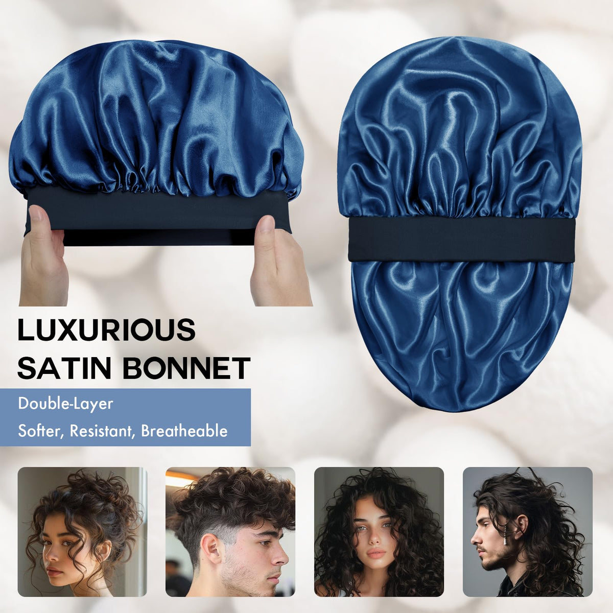 Doitory close-up of satin inner lining highlighting gentle, low-friction fabric