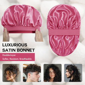 Doitory satin inner close-up highlighting smooth lining that reduces friction and breakage