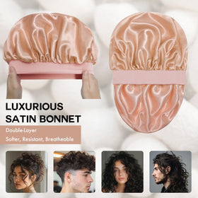 Doitory close-up of satin lining showing smooth texture and reduced friction benefit
