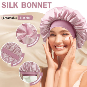 Doitory bonnet shown next to hand for size and volume fit