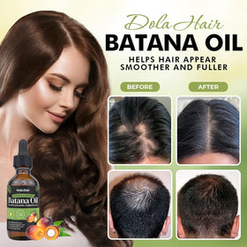 Dolahair dropper applying oil to hair ends for targeted nourishment and shine
