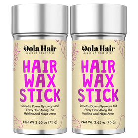 Dolahair front packaging showing two wax sticks and benefits