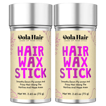 Dolahair front packaging showing two wax sticks and benefits