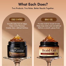 Dolahair styling in use brushing edges for precise, sleek finish