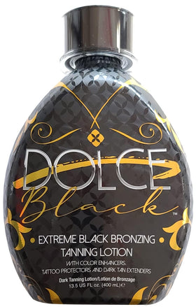 Dolce Black lotion texture close-up highlighting smooth silicone-rich formula benefits