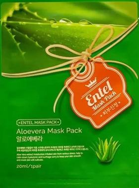 Dolce Glow with ENTEL aloe sheet masque in lifestyle setting for hydrated glow